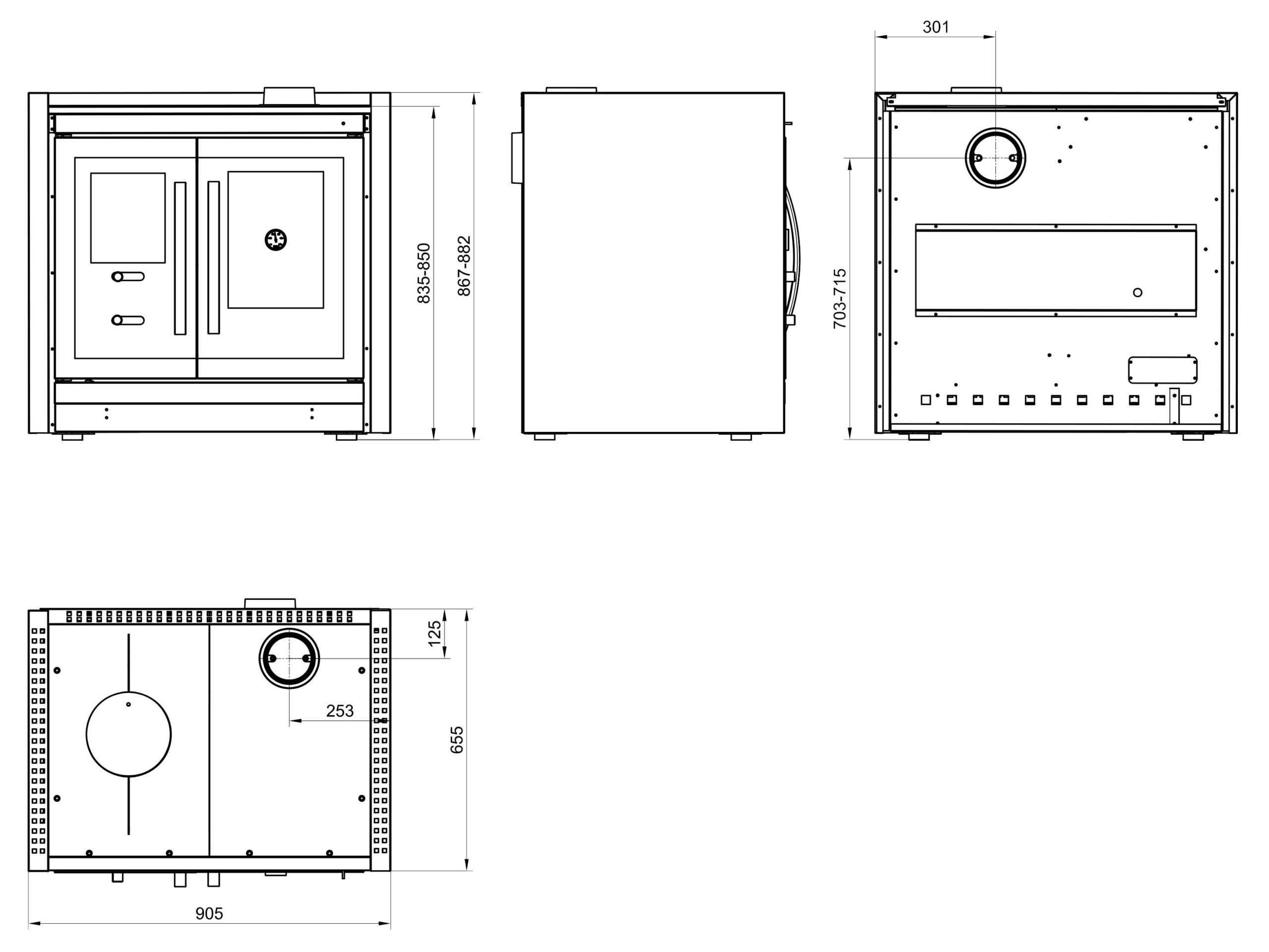 Edelstahl Küchenofen Gesa 7kW – Bild 2